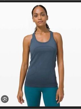 lululemon athletica iron Blue Racerback Tank